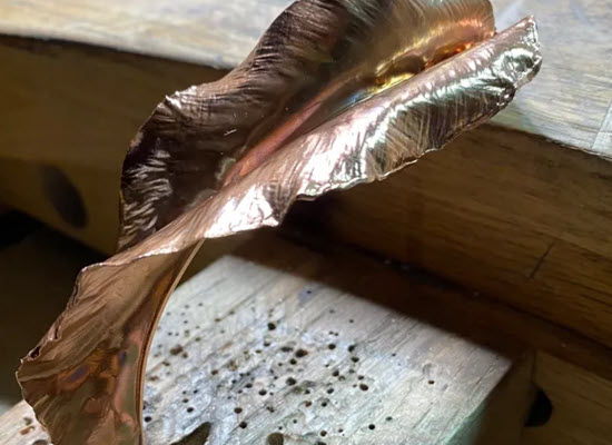 silver and copper leaf
