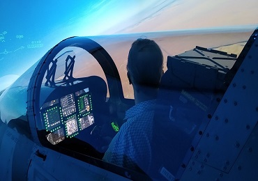 shadow of man sitting in cockpit of a plane