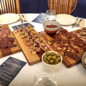 selection of cured meats and pickles