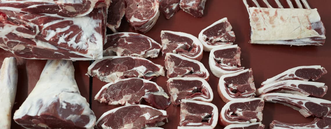 dressed chops and other cuts of hogget
