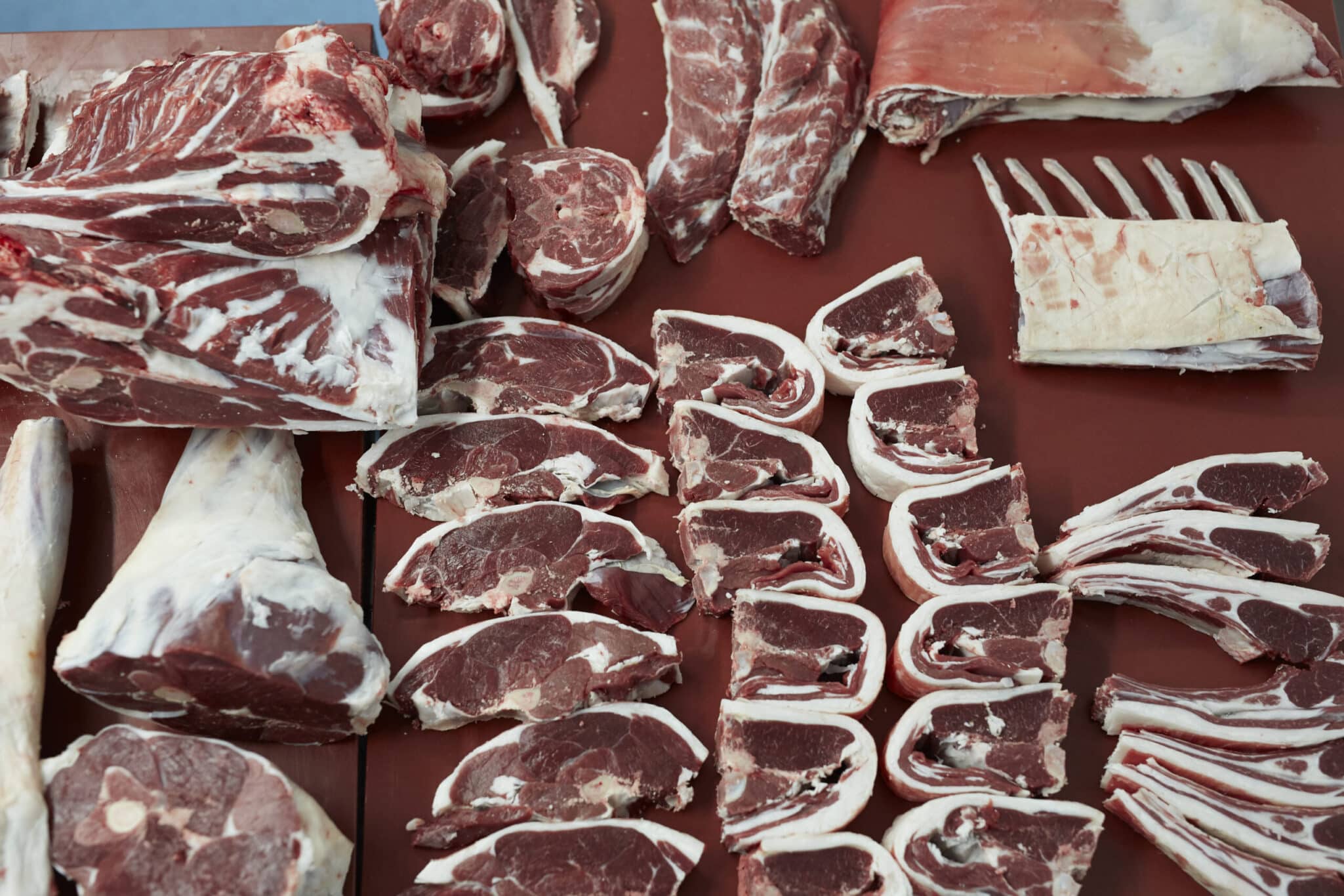 dressed chops and other cuts of hogget