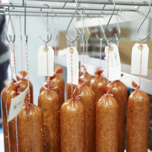 sausages hanging